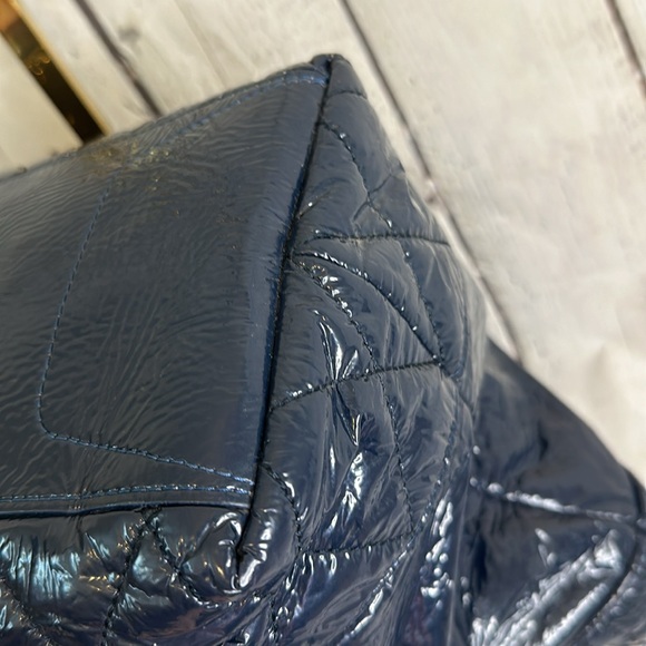 Coach Poppy navy liquid glass shoulder or tote bag - Picture 8 of 16